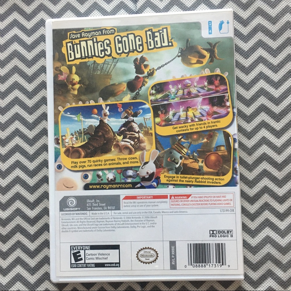 Nintendo Wii Rayman Raving Rabbids - Picture 2 of 4